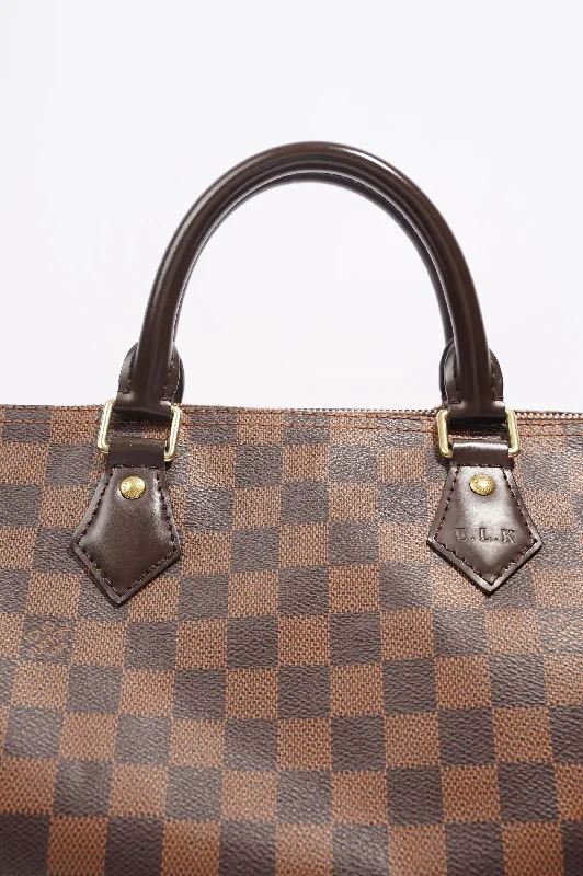 Louis Vuitton Womens Speedy Bag Damier Ebene Canvas 30