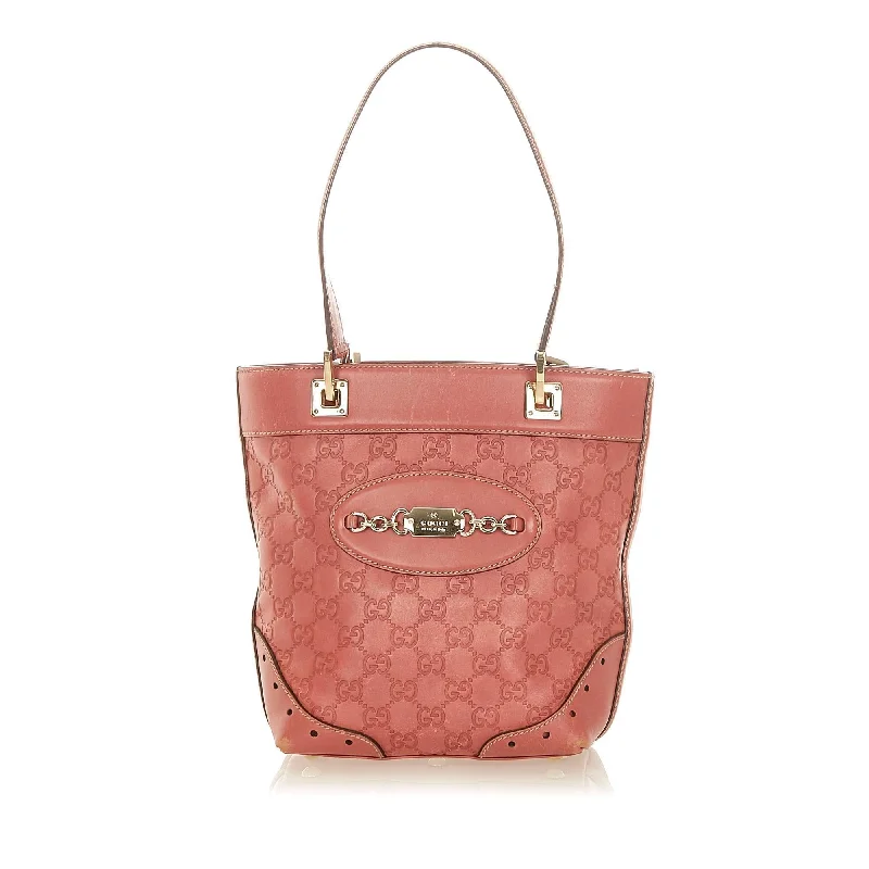 Women Gucci bags with a magnetic snap closure for easy accessGucci Guccissima Punch Tote Bag (SHG-19979)