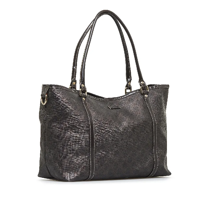 Ladies Gucci shoulder bags with a magnetic - closure flapGucci GG Supreme Joy Tote (SHG-ZND3Ma)