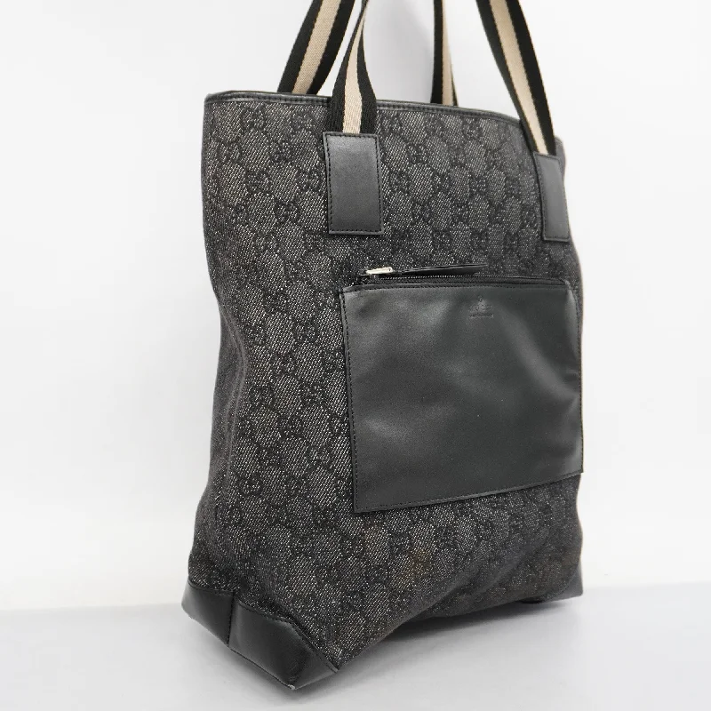 Ladies Gucci shoulder bags with a wide - width strapGUCCI  GG Canvas Tote Bag 28892 Women's Tote Bag Black