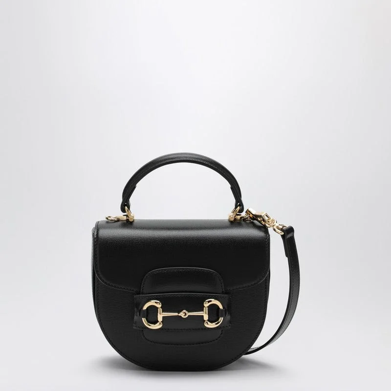 Gucci Marmont bags for women with a snakeskin - effect panelGucci Horsebit 1955 Black Mini Handbag Women