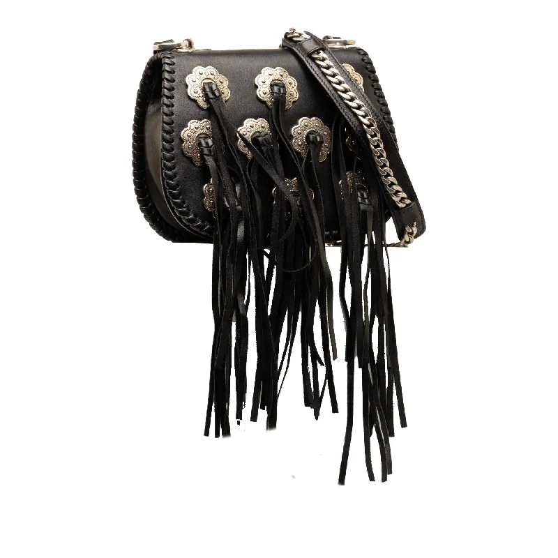 Prada City Calf Whipstitch Fringe Saddle Bag uQWvTR