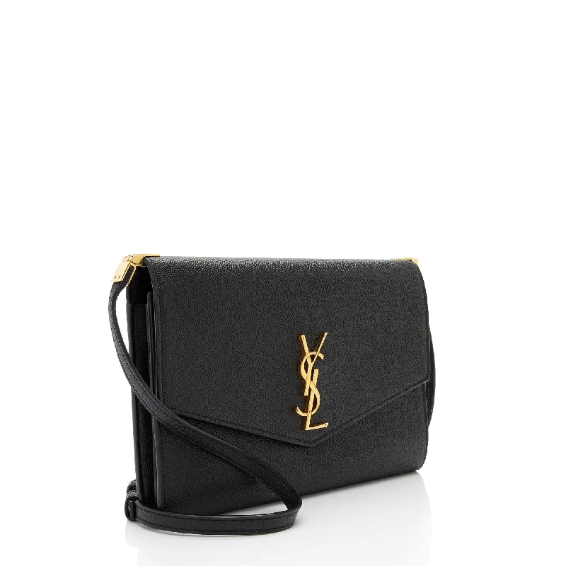 YVES SAINT LAURENT Loulou bags with chevron - quilted leather for a classic lookSaint Laurent Grain de Poudre Monogram Uptown Mini Crossbody h1PziQ