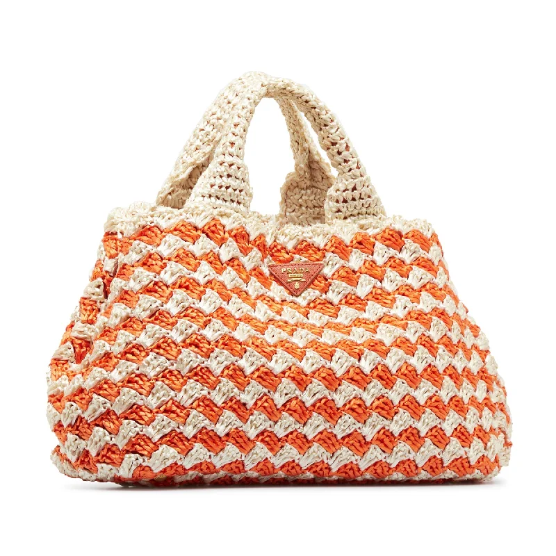 Prada Tote Bag Multicolor Raffia