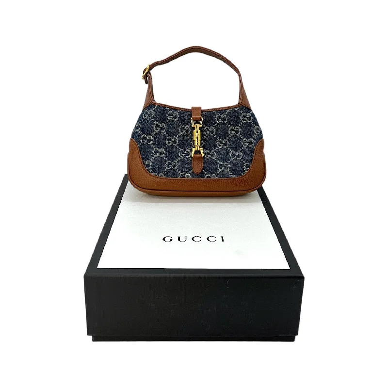 Gucci Marmont bags for women with a contrast - colored interiorGucci New Denim GG Monogram Mini Jackie 1961 Hobo