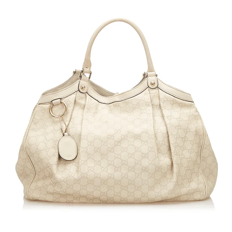 Gucci backpacks for women with a multi - pocket designGucci Guccissima Sukey Tote Bag (SHG-18775)