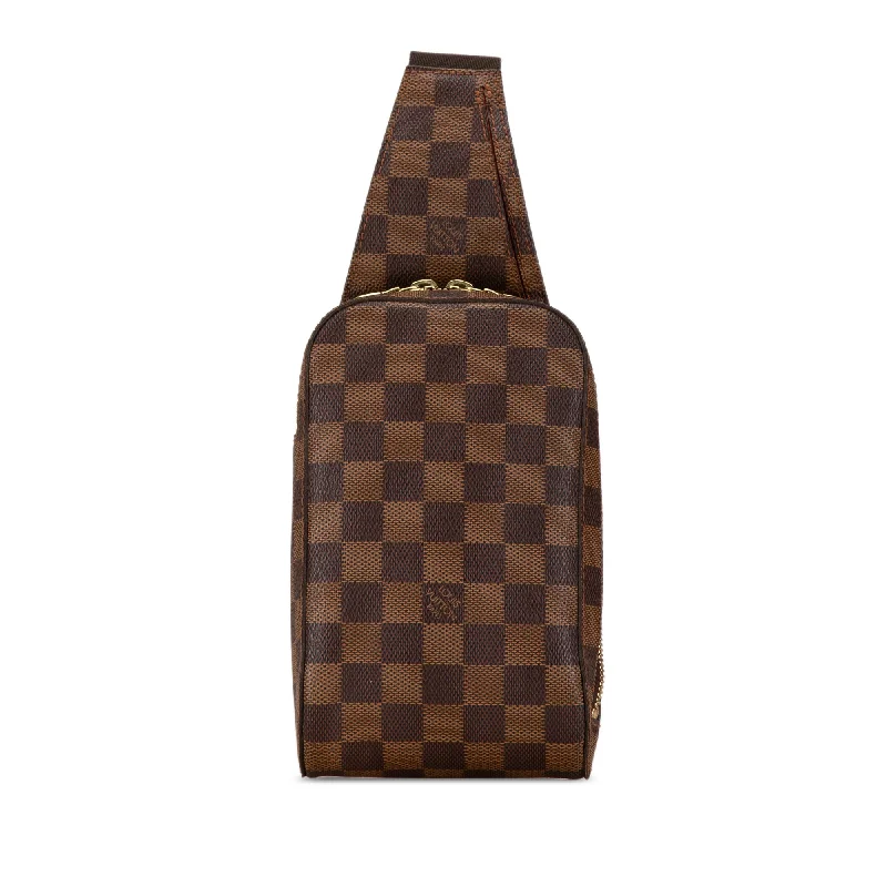 YVES SAINT LAURENT Loulou bags with chevron - quilted leather for a classic lookBrown Louis Vuitton Damier Ebene Geronimos Crossbody Bag