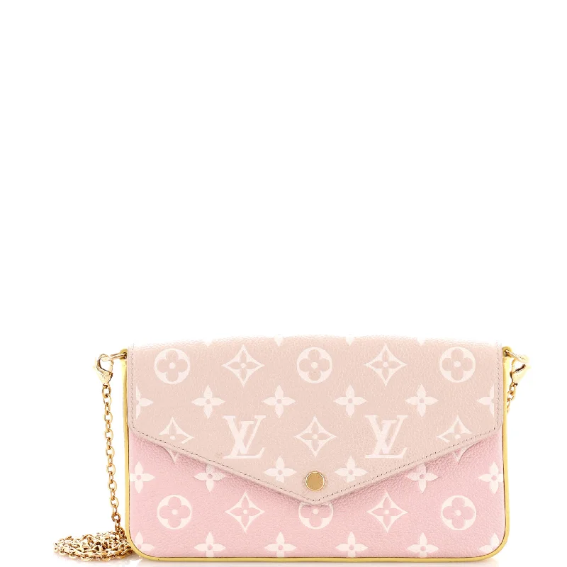 YVES SAINT LAURENT bags with a front - flap pocket and a turnlock for a classic and elegant aestheticFelicie Pochette Spring in the City Monogram Empreinte Leather