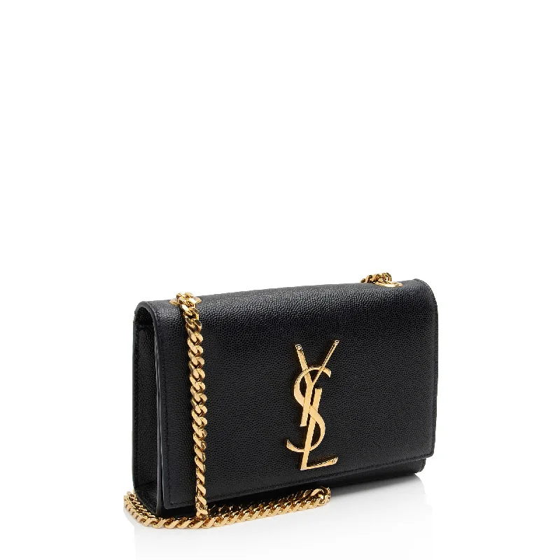 YVES SAINT LAURENT Kate bags featuring the signature Cassandre logo for a branded touchSaint Laurent Grain de Poudre Monogram Kate Small Crossbody OyCuxP