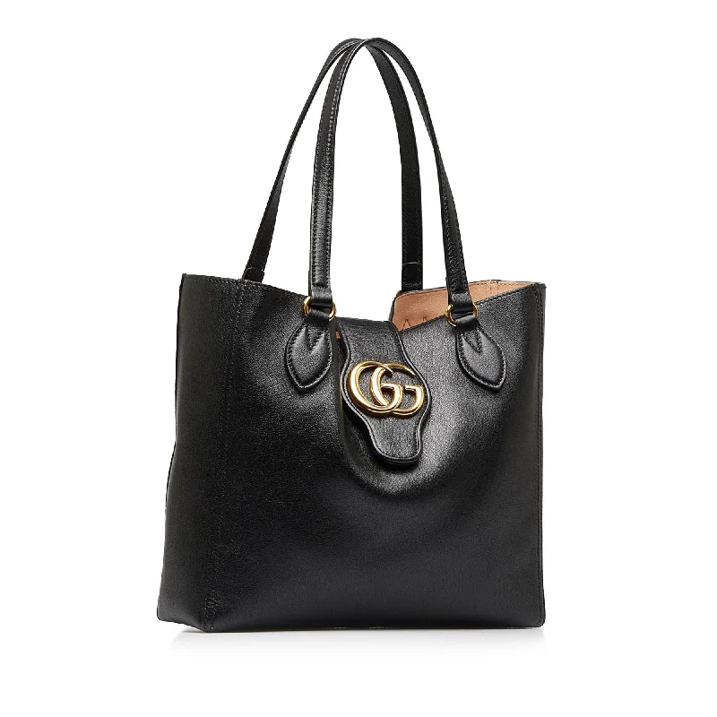 Women Gucci crossbody bags with a keychain holderGucci Small Dahlia Double G Tote (SHG-Sr8Ab6)