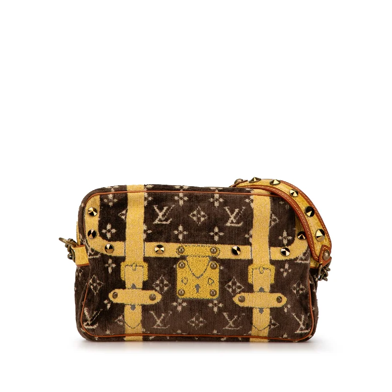 Ladies YVES SAINT LAURENT shoulder bags with a magnetic - closure flap for easy accessBrown Louis Vuitton Trompe L'oeil Trocadero Shoulder Bag