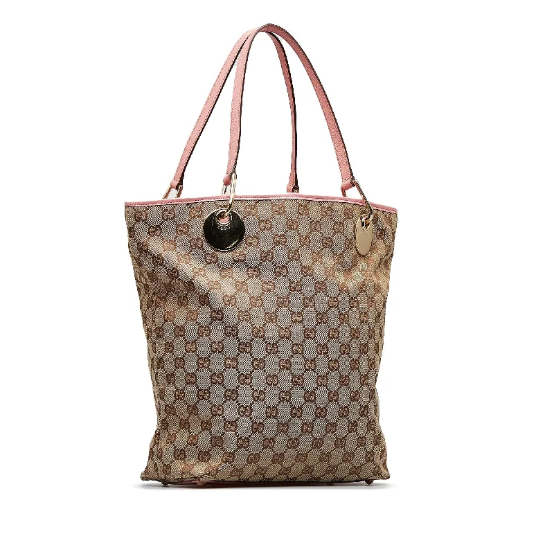 Ladies Gucci shoulder bags with a wide - width strapGucci GG Canvas Eclipse Tote Bag (SHG-3Mjnmv)