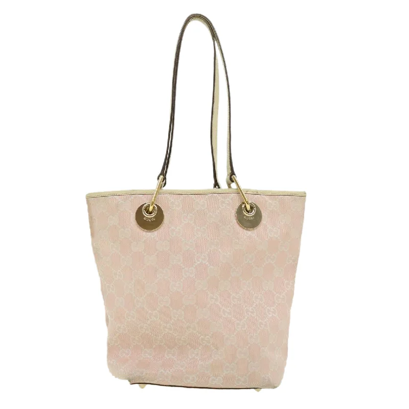 Medium - sized Women Gucci handbags for everyday useGUCCI GG Canvas Tote Bag Pink  am2713g