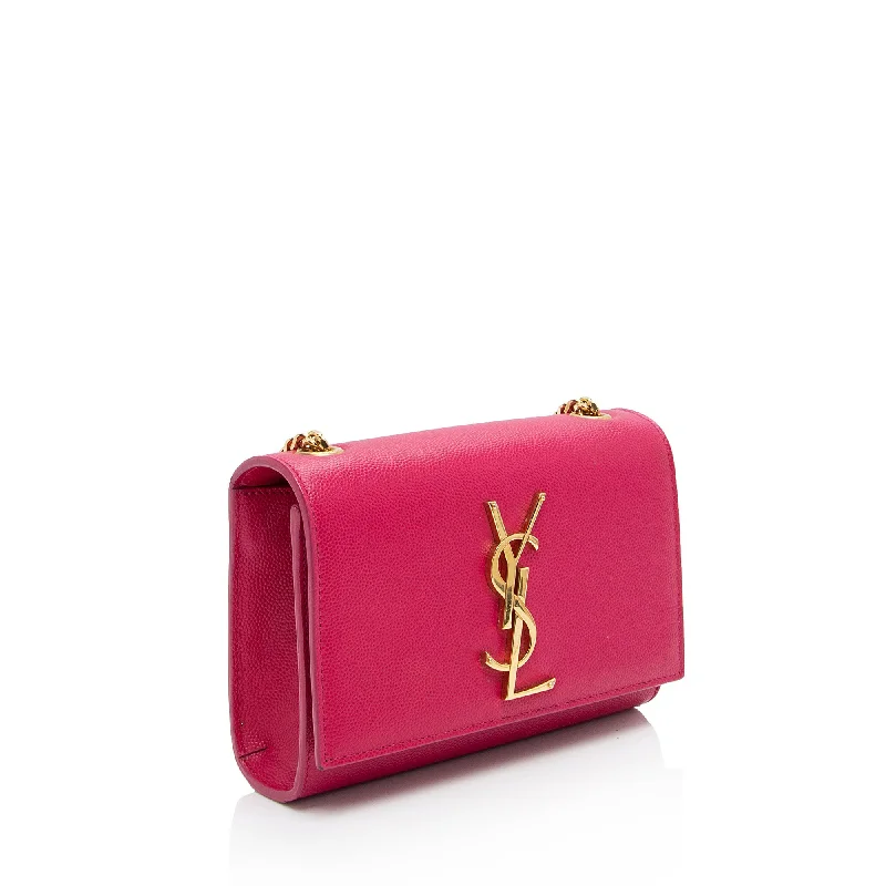 YVES SAINT LAURENT handbags with a metal - framed clasp for durability and styleSaint Laurent Grain de Poudre Monogram Kate Small Crossbody Bag ip71h6