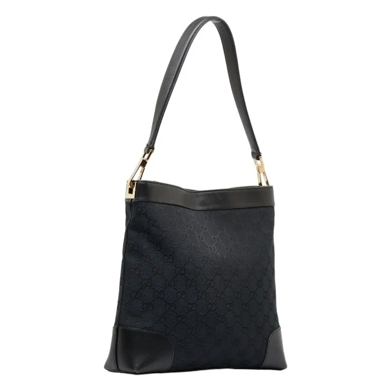 Gucci tote bags for women with a spacious interiorGUCCI GG canvas handbag one shoulder bag 001 4231 black leather ladies