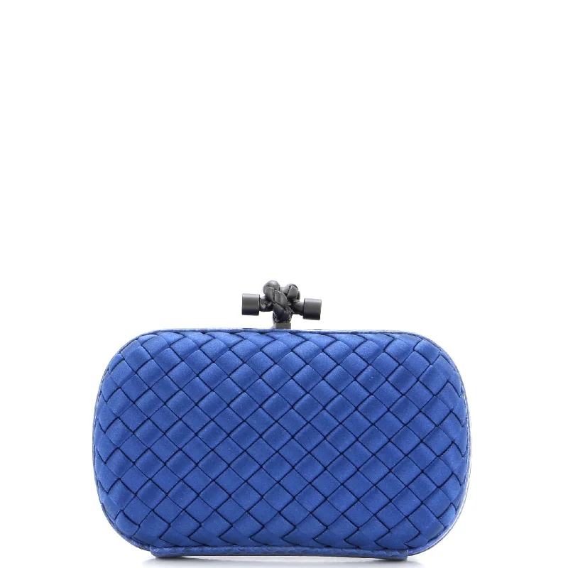 Box Knot Clutch Intrecciato Satin Small