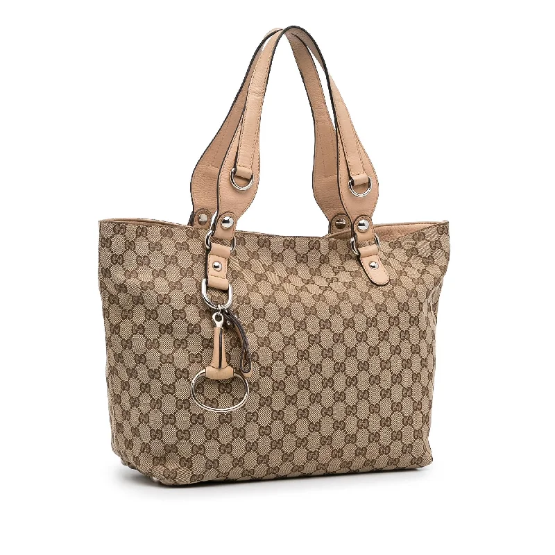 Gucci handbags for women with a metal - framed claspGucci GG Canvas Icon Bit Tote Bag (SHG-b5nkIO)