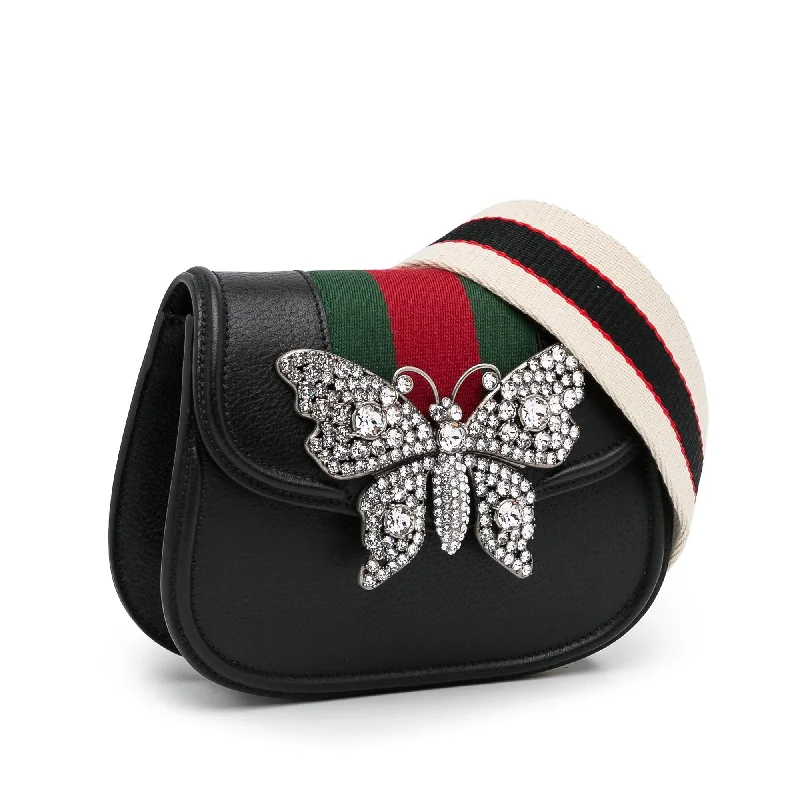 Women Gucci bags with a detachable mirror insideGucci Small Linea Totem Crystal Butterfly Crossbody (SHG-G4E6ii)