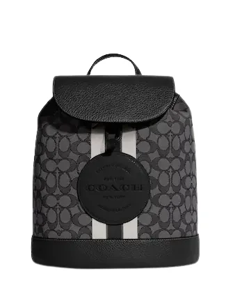 Coach Dempsey Drawstring Backpack In Signature Jacquard With Coach Patch And Stripe