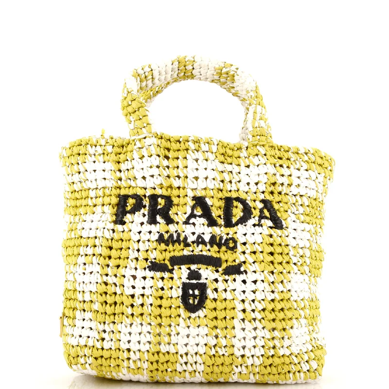 Logo Tote Raffia Small