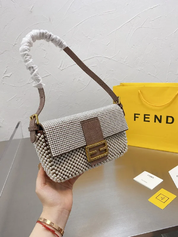 Fendi handbags with a beaded trim for a glamorous and eye - catching lookLuxury  Bags Fendi 230