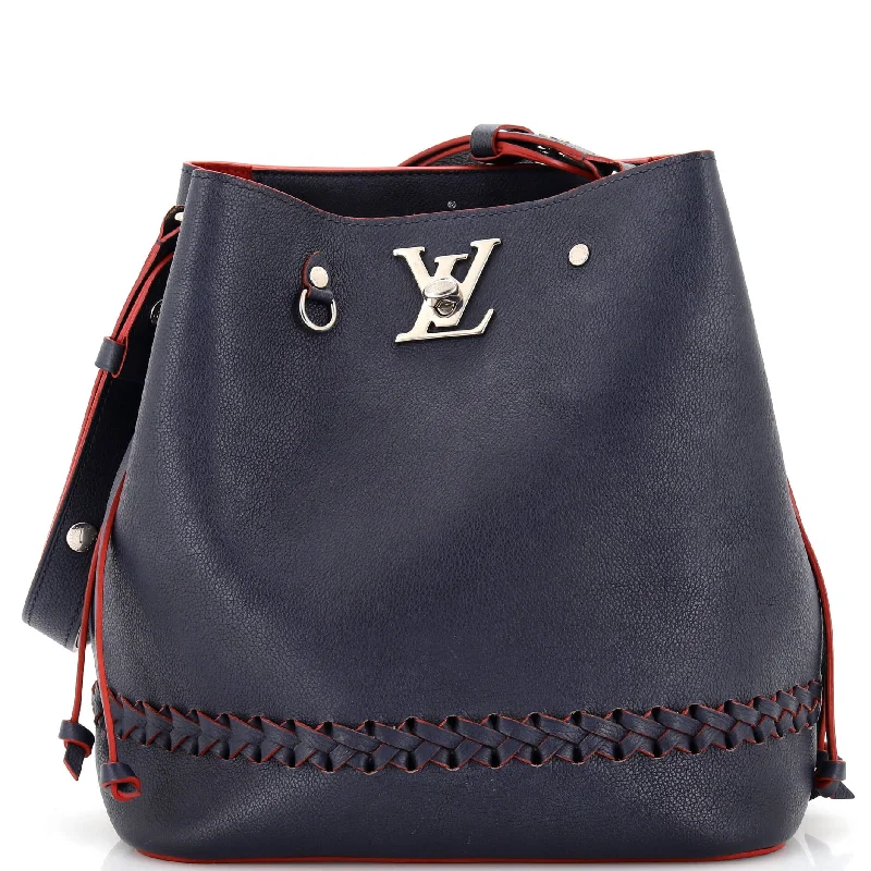 Lockme Bucket Bag Braided Leather