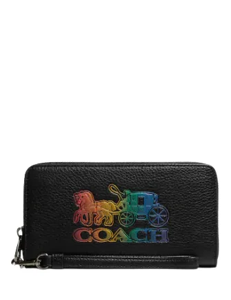 Coach Long Zip Around Wallet With Horse And Carriage