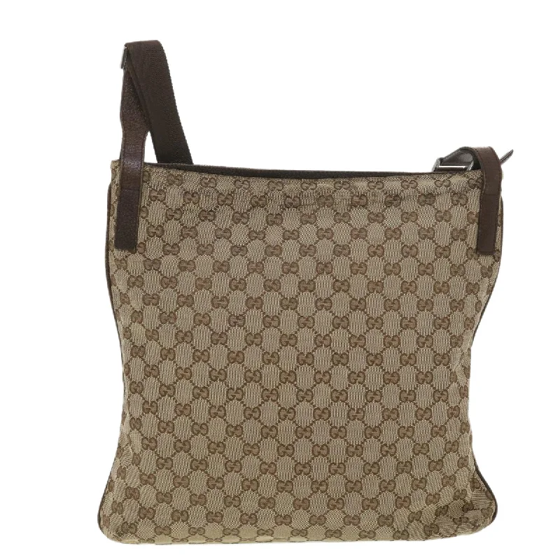 Women Gucci Sylvie bags featuring the signature web stripeGUCCI GG Canvas Shoulder Bag Beige 122791  38436