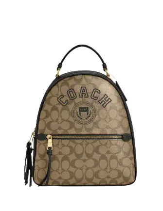 Coach Jordyn Backpack In Signature Canvas With Varsity Motif