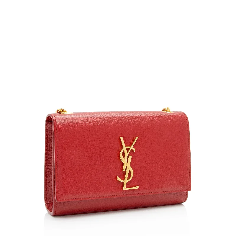 YVES SAINT LAURENT Niki bags with a slouchy silhouette and a chain - link strapSaint Laurent Grain de Poudre Monogram Kate Small Shoulder Bag D9TPdi