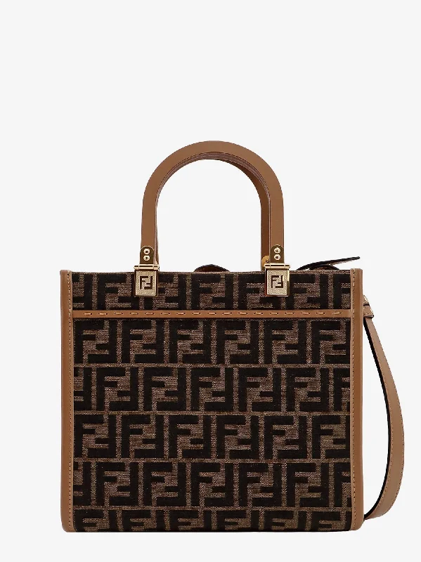 Fendi Baguette bags with a glitter - infused leather surface for a glamorous and sparkly lookFendi Woman Fendi Woman Brown Handbags