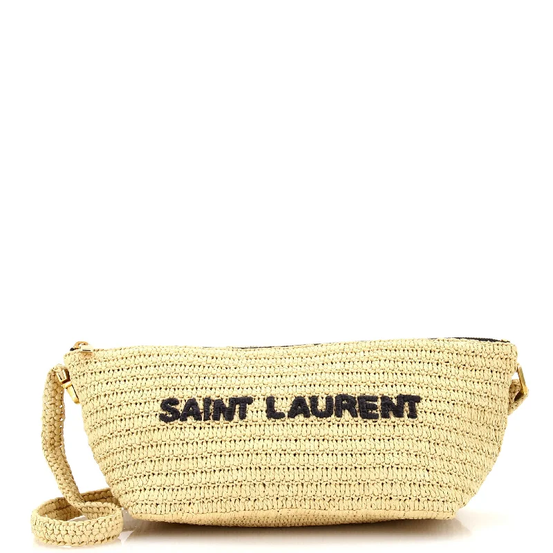 Tuc Logo Crossbody Bag Woven Raffia