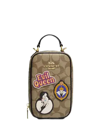 Coach Disney X Coach Eva Phone Crossbody In Signature Canvas With Patches