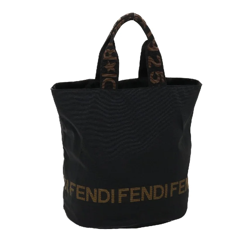 Fendi tote bags with a solar - powered charging panel for eco - friendly chargingFENDI Tote Bag Nylon Black  yb172