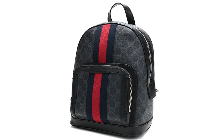 Ladies Gucci shoulder bags with a wide - width strapGUCCI Logo Backpack 'Black' 598102-92TAN-1071