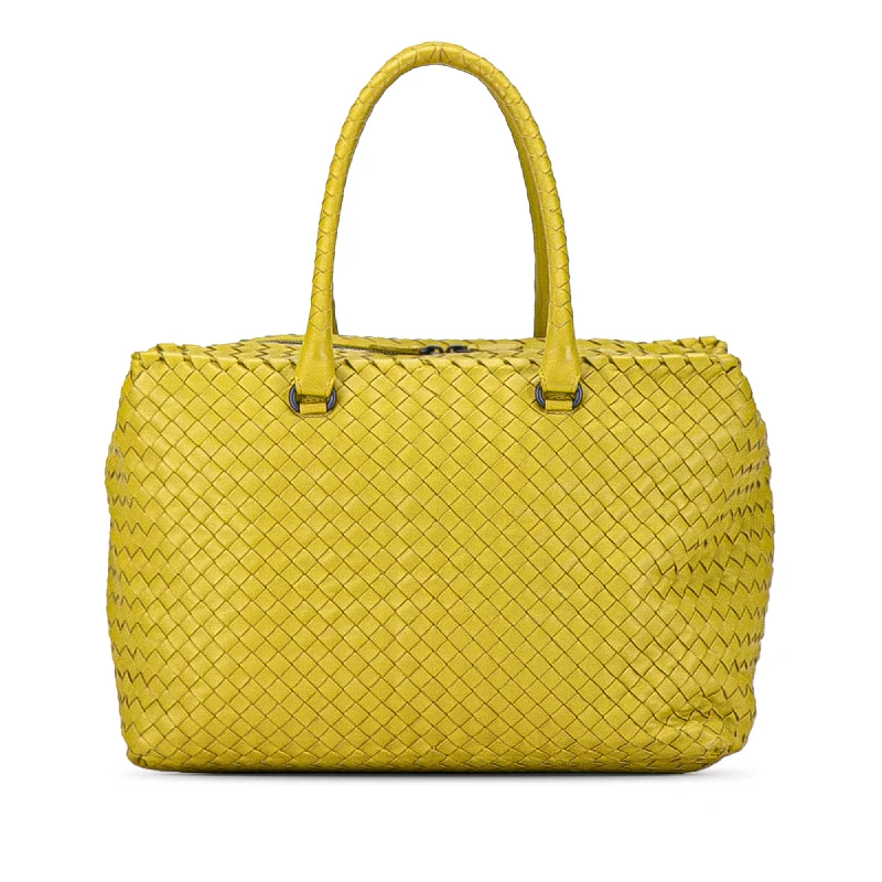 Ladies YVES SAINT LAURENT Loulou bags with gold - toned hardware for a luxurious feelYellow Bottega Veneta Intrecciato Brick Tote