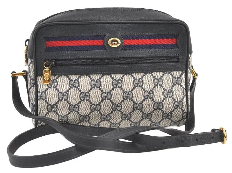 Ladies Gucci Dionysus bags in a pastel colorAuthentic GUCCI Sherry Line Shoulder Cross Bag GG PVC Leather Navy Junk 1396K