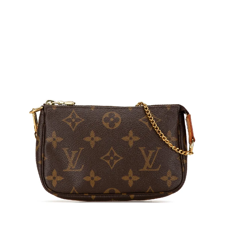 YVES SAINT LAURENT bags with a built - in USB charging port for keeping devices powered on the goBrown Louis Vuitton Monogram Mini Pochette Accessoires Handbag