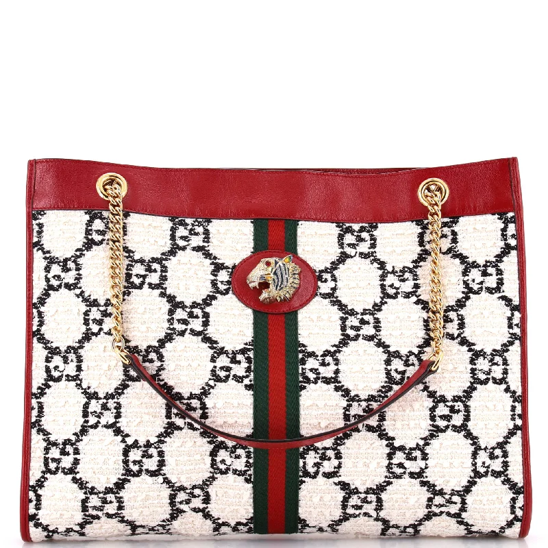 Rajah Chain Tote GG Tweed Large