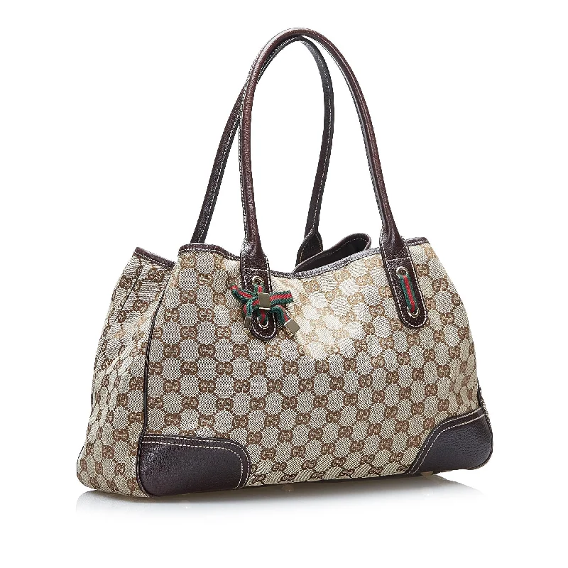 Gucci Marmont bags for women with quilted leather exteriorsGucci GG Canvas Princy Tote (SHG-GLor0l)