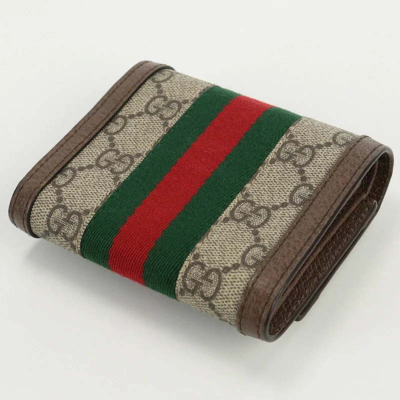 Gucci Dionysus bags for women with tiger - head claspsGUCCI Zip Ophidia 523174 96IWG 8745 Trifold Wallet PVC Unisex