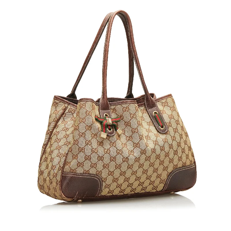 Gucci tote bags for women with a spacious interiorGucci GG Canvas Princy Tote Bag (SHG-r8NuVq)