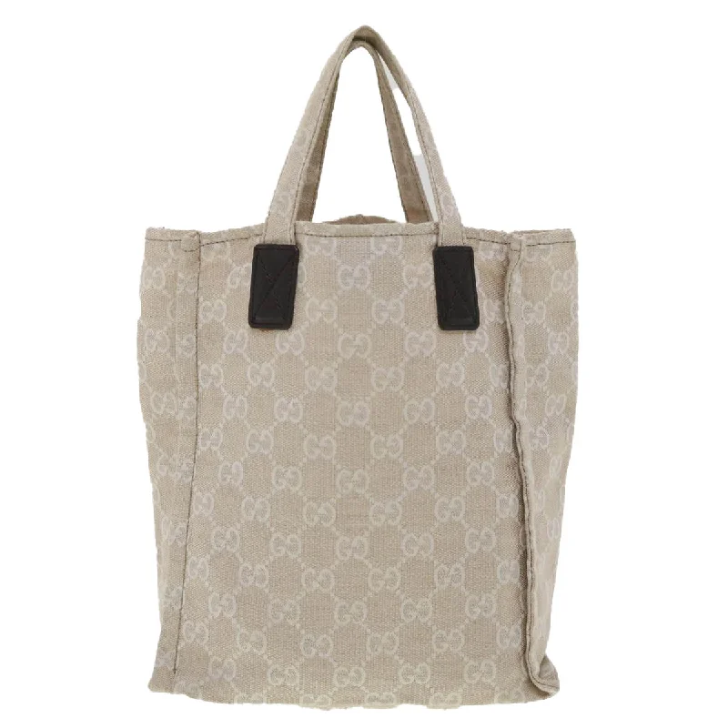 Gucci tote bags for women with a water - resistant coatingGUCCI GG Canvas Hand Bag Beige 283414  36445