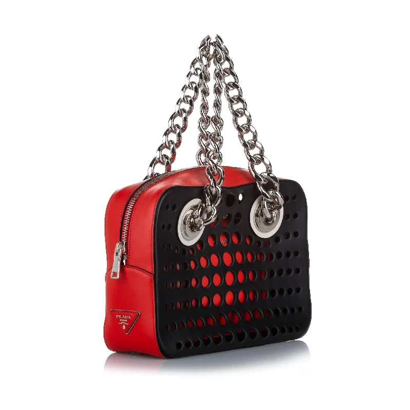 Prada City Fori Perforated Handbag 32105