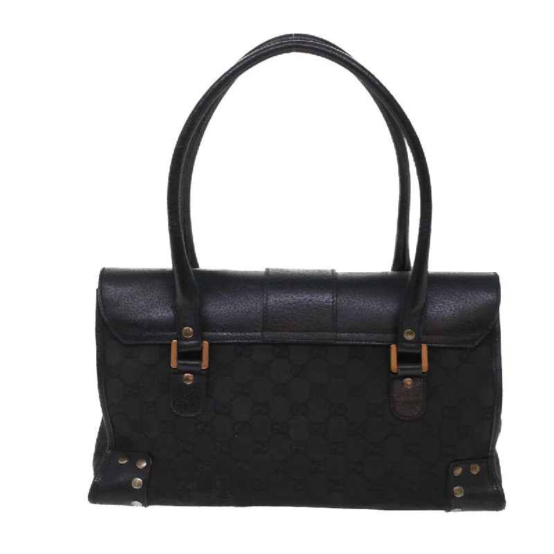 Ladies Gucci Dionysus bags with a chain - link shoulder strapGUCCI GG Canvas Hand Bag Black  49297