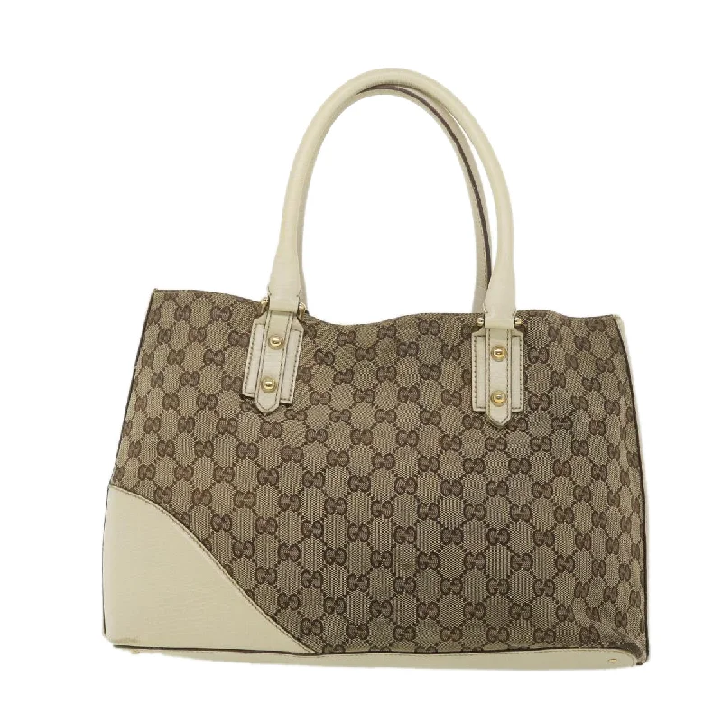 Medium - sized Women Gucci handbags for everyday useGUCCI GG Canvas Sherry Line Shoulder Bag Beige 137385  th3490