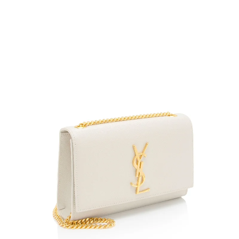 YVES SAINT LAURENT crossbody bags with a faux fur trim for a warm and stylish winter accessorySaint Laurent Grain de Poudre Monogram Kate Small Shoulder Bag qk60EH