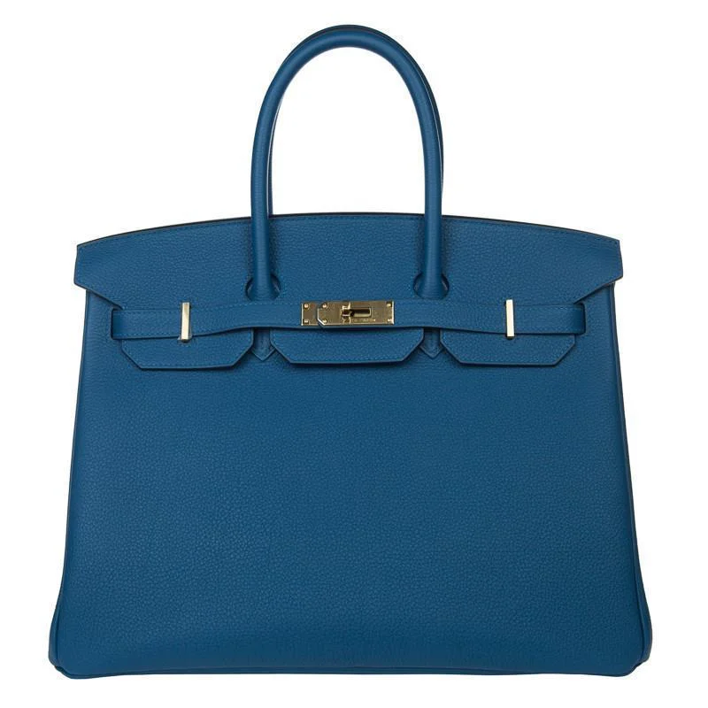 Hermès Birkin 35 Blue de Galice Gold Hardware