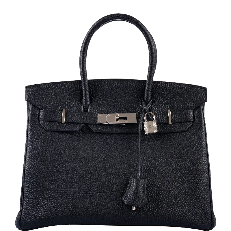 Hermès Birkin 30 Black Togo and Orange H Palladium Hardware