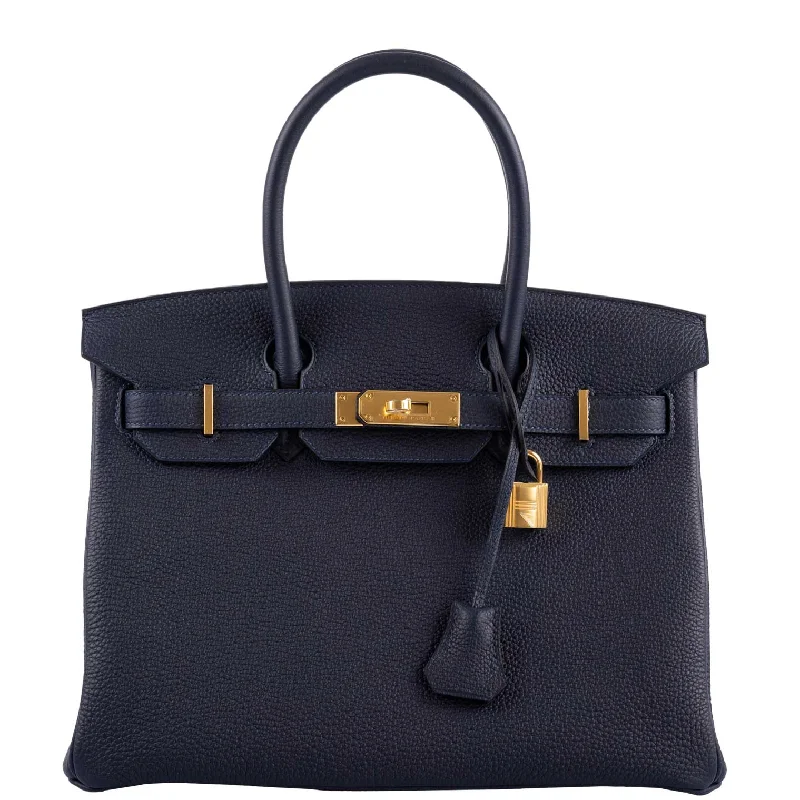 Hermès Birkin 30 Bleu (Blue) Nuit Togo with Gold Hardware - 2021, Z